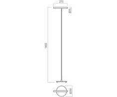 8,3W LED pastatomas šviestuvas PRAXI, juodos/kavos sp., 2700K, dimeriuojamas, 01-4273