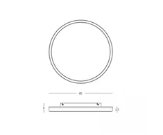 84W LED lubinis šviestuvas, baltas, 2700/3200/4000K, DALI, 25202