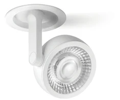 8,5W įleidžiamas šviestuvas SIX S RECESSED, baltas, 3000K, 34°, su maitinimo šaltiniu