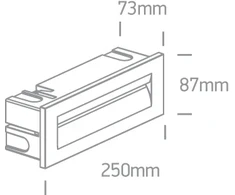 8,5W LED įleidžiamas sieninis lauko šviestuvas, antracito sp., 3000K, 68066/AN/W