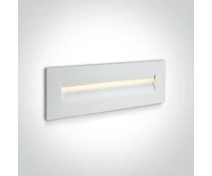 8,5W LED įleidžiamas sieninis lauko šviestuvas, baltas, 3000K, 68066/W/W
