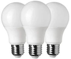 8,5W LED lemputė, A60, E27, 6000K, 3vnt. pakuotėje