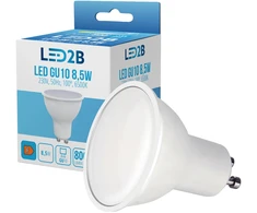 8,5W LED lemputė, GU10, balta, 6500K, 100°