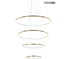 88W LED pakabinamas šviestuvas RING SLIM M, aukso sp., 3000K