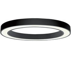 88W LED paviršinis lubinis šviestuvas RING, juodas, 4000K, 3915-0112-4-B-N
