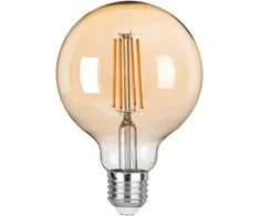 8W LED dekoratyvinė lemputė, gintaro sp., E27, 2500K