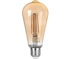 8W LED dekoratyvinė lemputė, gintaro sp., E27, 2500K
