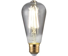 8W LED dekoratyvinė lemputė, pilka, E27, 1800K