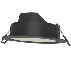 8W LED įleidžiama panelė DOWNLIGHT IP44 GEN2, juoda, 6500K, 100°
