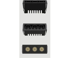 8W LED įleidžiamas šviestuvas, juodas, 3000K, S335