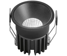 8W LED įleidžiamas šviestuvas QUARK, juodas, CCT