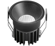 8W LED įleidžiamas šviestuvas QUARK, juodas, CCT