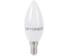 8W LED lemputė, E14, C37, 6000K