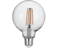 8W LED lemputė, skaidri, E27, 2700K