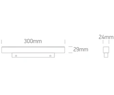 8W LED linijinis šviestuvas į magnetines sistemas ONELIGHT MINI/MIDI, baltas, 3000/3500/4000K, 42100AA/W/V