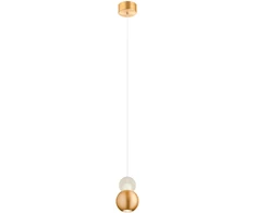 8W LED pakabinamas šviestuvas AOBA, aukso sp., 3000K, šviečia į viršų (120°) ir į apačią (36°), 01-2693