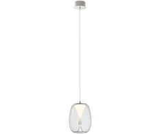 8W LED pakabinamas šviestuvas DROP, chromo sp./skaidrus, 3000K, 01-3627