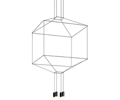 8W LED pakabinamas šviestuvas FLUSSO 4, juodas, 3000K