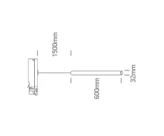 8W LED pakabinamas šviestuvas į 3 fazių bėgelius, juodas, 3000K, 63108AT/B/W