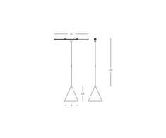 8W LED pakabinamas šviestuvas į magnetinę sistemą ZAMBELIS MAGNETIC ULTRA SLIM, juodas, 3000K, DALI, 23116