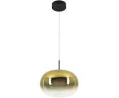 8W LED pakabinamas šviestuvas, juodos/aukso sp., 3000K, 2608