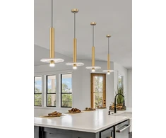 8W LED pakabinamas šviestuvas LEANDROS, aukso sp., 3000K, 4320101