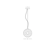 8W LED pakabinamas šviestuvas, matinės juodos sp./skaidrus, 3000K, 23073