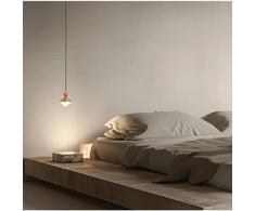8W LED pakabinamas šviestuvas, rausvos/žalvario sp., 3000K, dimeriuojamas, 25100