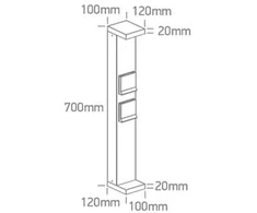8W LED pastatomas lauko šviestuvas, antracito sp., 4000K, IP65, su 2 kištukiniais lizdais, 67508B/AN/C