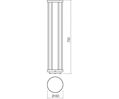 8W LED pastatomas lauko šviestuvas KALEN, tamsiai pilkas, 3000K, IP65, 90579