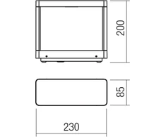 8W LED pastatomas lauko šviestuvas WAKE, tamsiai pilkas, 3000K, IP65, 90580