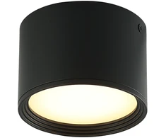 Lubinis šviestuvas 8W LED paviršinis lubų šviestuvas, juodas, 3000K, 22134
