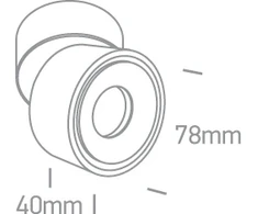 Lubinis šviestuvas 8W LED paviršinis pakreipiamas šviestuvas, baltas, 3000/3500/4000K, 12108LA/W/V