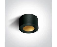 Lubinis šviestuvas 8W LED paviršinis šviestuvas, juodos/žalvario sp., 3000K, 12108FD/B/BS