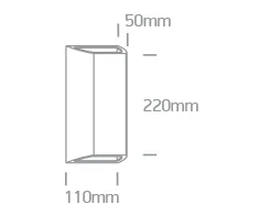 8W LED sieninis šviestuvas, baltas, 2700/3300/4000K, IP65, šviečia į viršų ir į apačią, 67512/W/V
