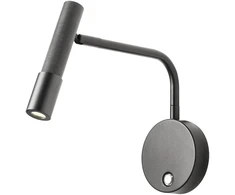 8W LED sieninis šviestuvas DRILL, juodas, 3000K, dimeriuojamas, 01-4440