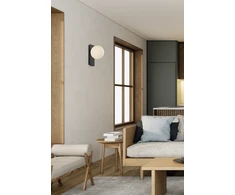 8W LED sieninis šviestuvas KIN, juodos/baltos sp., 2700K, A8169191N