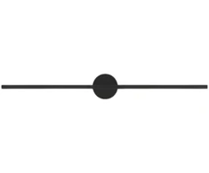 8W LED sieninis šviestuvas LINES, 60cm, juodas, 3000K