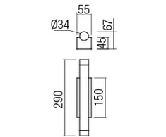 8W LED sieninis šviestuvas MADISON, juodas, 3000K, 01-2032