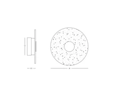 8W LED sieninis šviestuvas, matinės juodos/dūmų sp., 3000K, 23076