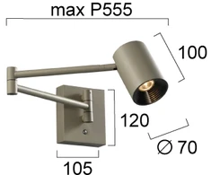 8W LED sieninis šviestuvas MELINA, alyvuogių sp., 3000K, dimeriuojamas, 4335301
