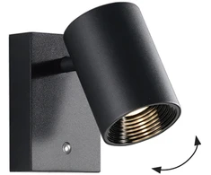 8W LED sieninis šviestuvas MELINA, juodas, 3000K, dimeriuojamas, 4335200