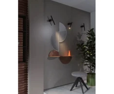 8W LED sieninis šviestuvas PRAXI, juodas, 3000K, dimeriuojamas, 01-3983