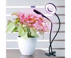 8W LED stalo šviestuvas augalų auginimui VITARO RING, juodas, 1200K