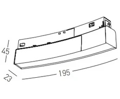 8W LED šviestuvas į lenktus magnetinius bėgelius ZAMBELIS, juodas, 3000K, 120cm diametro, DALI, 22105