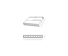 8W LED šviestuvas į magnetinę sistemą ZAMBELIS MAGNETIC ULTRA SLIM, juodas, 3000K, DALI, 23115