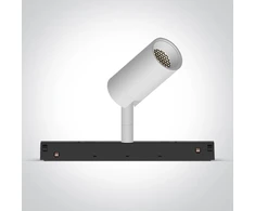 8W LED šviestuvas į magnetines sistemas MINI/MIDI/MAXI/P&amp;P, baltas, 3000/3500/4000K, 48V, 15°, 42110/W/V