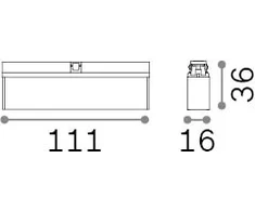 8W LED šviestuvas į magnetinės sistemos STICK bėgelį, juodas, 3000K, dimeriuojamas, 343525