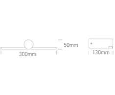 8W LED veidrodžio šviestuvas, baltas, 3000/3500/4000K, IP44, 38108N/W/V