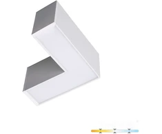 8W Linijinio šviestuvo KOLINE K2 L formos sujungimas, baltas, 3000/4000/6500K